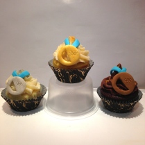 Olympic Medal Cupcakes on a Podium
