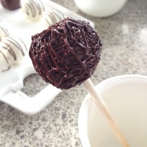 Chocolate Drizzled Cake Pop